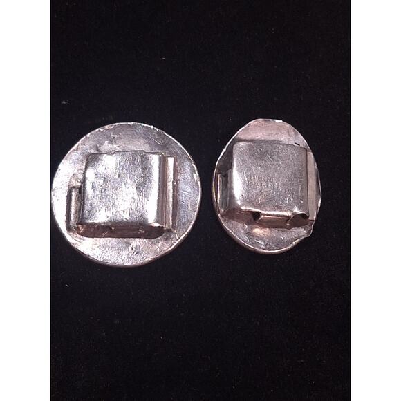 Vintage Hopi Crafts HC Sterling Silver Key Holder Clips Bennett C-31 Pair Native main image 8